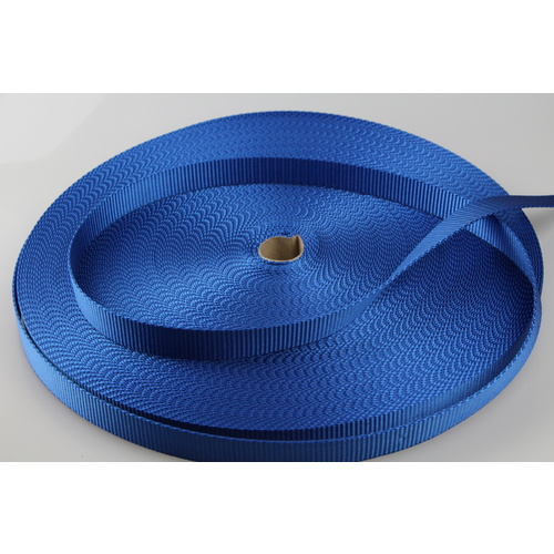 Polyester Webbing Heavy Duty Ribbed 20mm x 50m   [Colour: royal blue ]