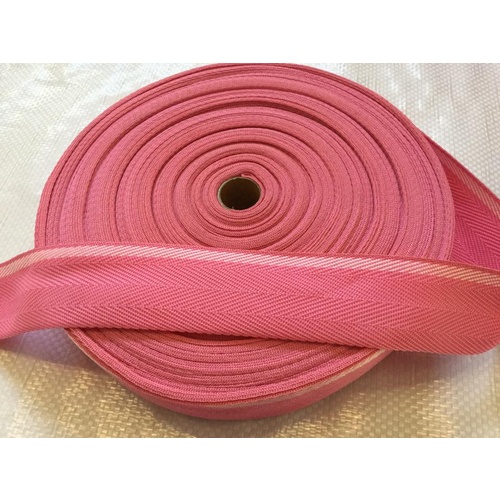 Polyprop Binding PINK/WHITE 50mm x 50mt