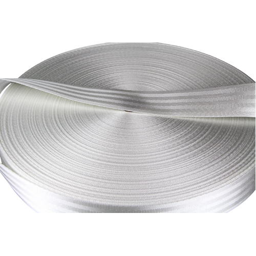 White Seat Belt Webbing 25mm x 1mt Cut 