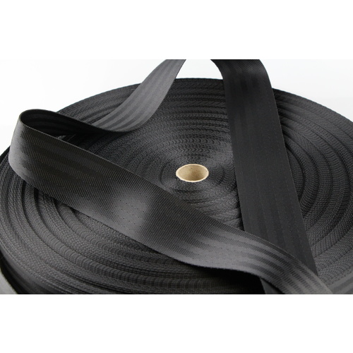 Black Seat Belt Webbing 50mm x 1mt cut
