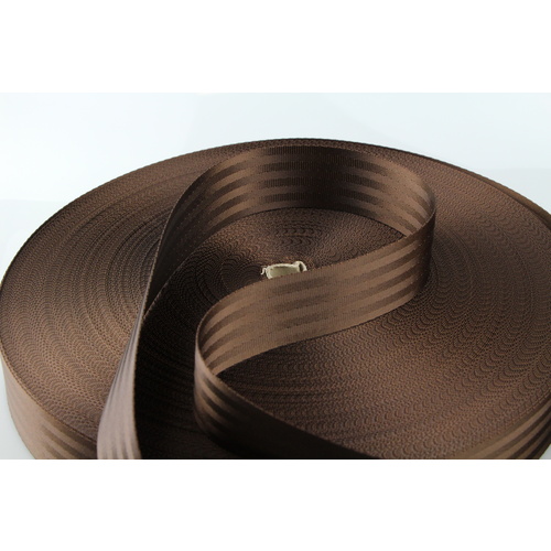 Brown Seat Belt Webbing 50mm x 1mt cut