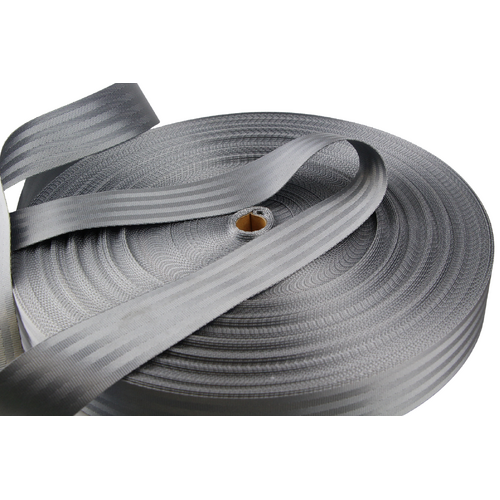 Grey Seat Belt Webbing 50mm x 1mt cut