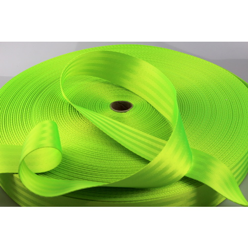 Fluro Green Seat Belt Webbing 50mm x 1mt cut