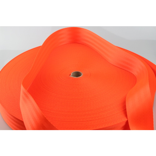 Fluro Orange Seat Belt Webbing 50mm x 1mt cut