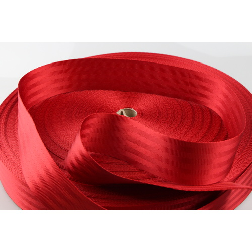 Red Seat Belt Webbing 50mm x 1mt cut