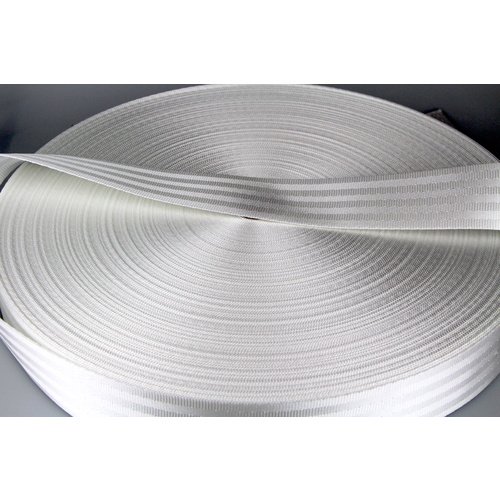 White Seat Belt Webbing 50mm x 1mt cut