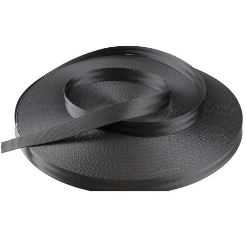 Seat Belt Webbing BLACK 100mm x 10mt