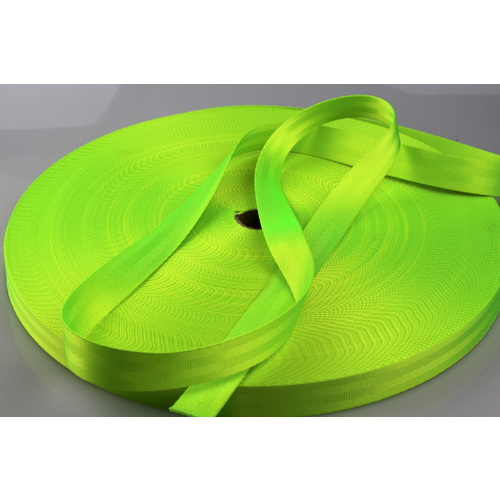 Seat Belt Webbing Fluro GREEN 25mm x 100mt