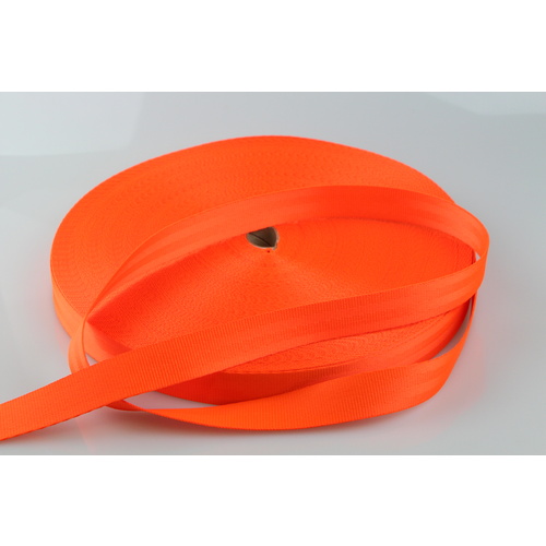 Seat Belt Webbing FLURO ORANGE 25mm x 100mt