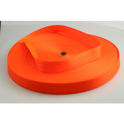 Seat Belt Webbing FLURO ORANGE 38mm x 100mt