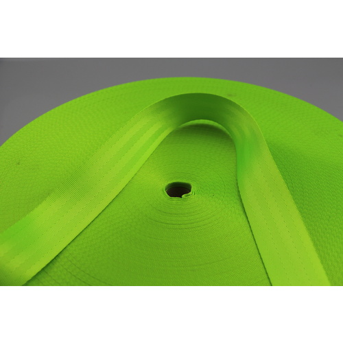 Seat Belt Webbing 38mm x 100m [Colour: lime green]