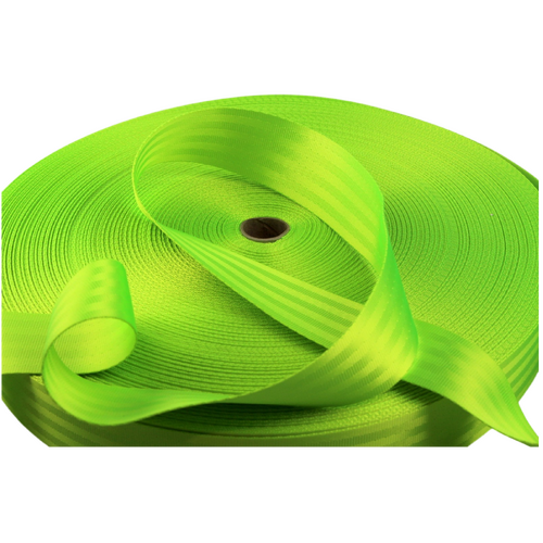Seat Belt Webbing FLURO GREEN 50mm x 100mt