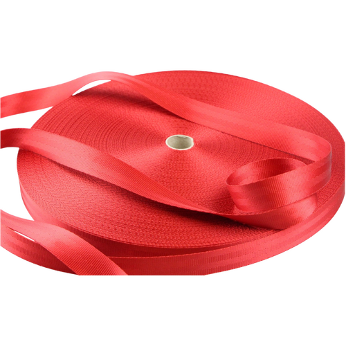 Seat Belt Webbing RED 25mm x 10mt