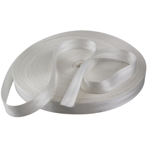 Seat Belt Webbing WHITE 25mm x 10mt