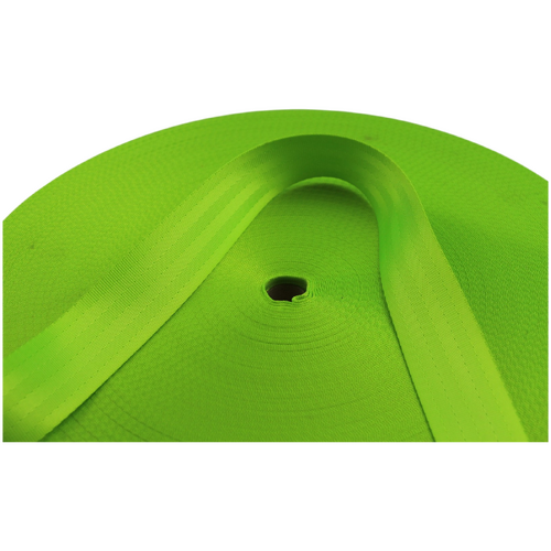 Seat Belt Webbing FLURO GREEN 38mm x 10mt