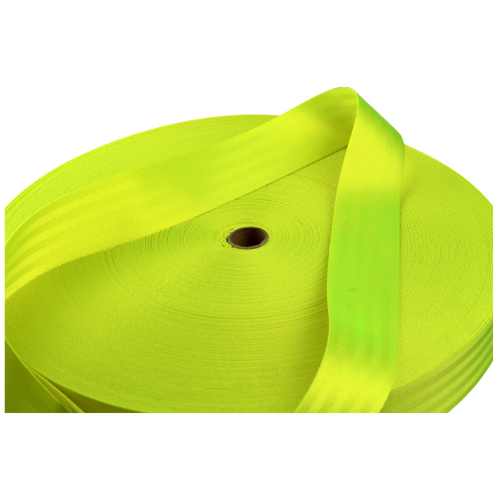 Seat Belt Webbing FLURO YELLOW 50mm x 10mt
