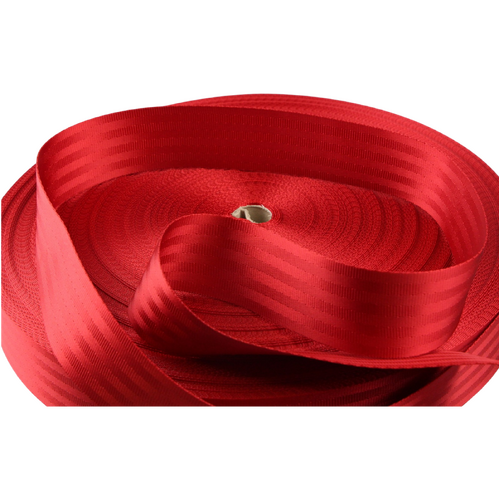 Seat Belt Webbing RED 50mm x 10mt