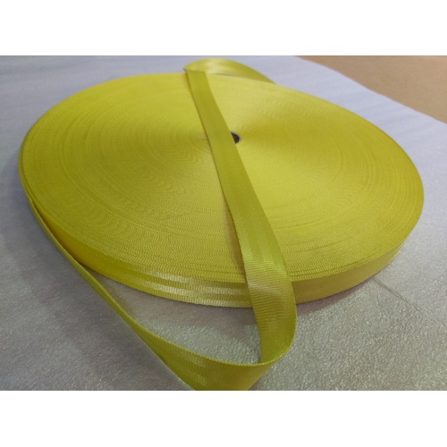 Seat Belt Webbing YELLOW 25mm x 100mt