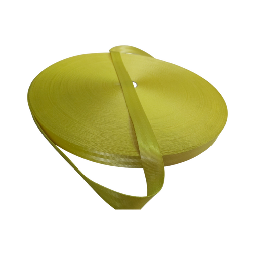 Seat Belt Webbing YELLOW 25mm x 10mt