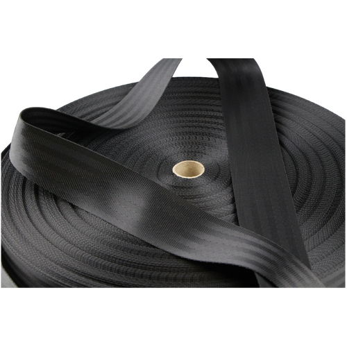 Seat belt Webbing BLACK 50mm x 4 x 100mt rolls