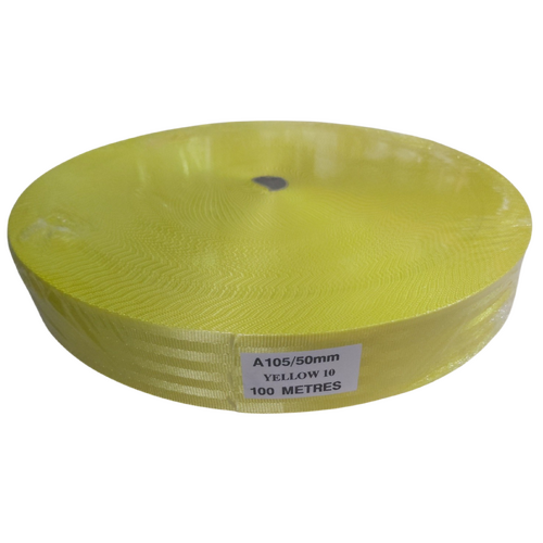 Seat Belt Webbing YELLOW 50mm x 100mt