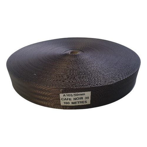 Seat Belt Webbing CAFE NOIRE 50mm x 1mt