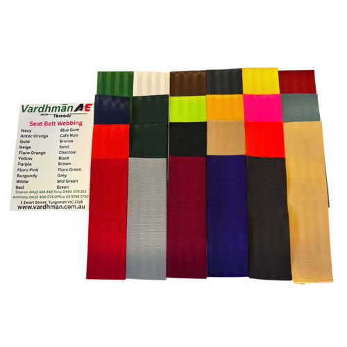 Seat belt Webbing Colour Swatch
