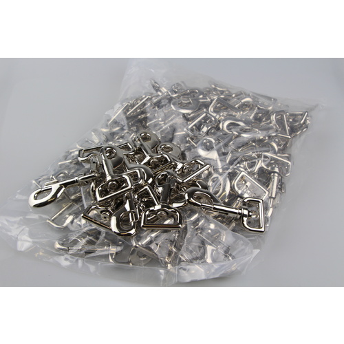 BULK snap hook clips 100 x 25mm Heavy Square End