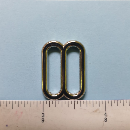 Triglides with Rounded Edges 19mm x 10 steel/nickel plated