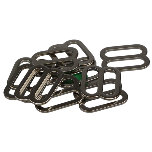 Triglides 25mm x 10  steel/nickel plated