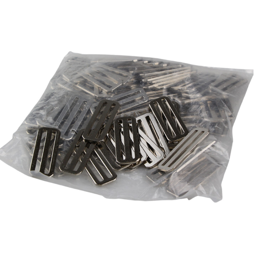 Triglides 50mm x 100  steel/nickel plated