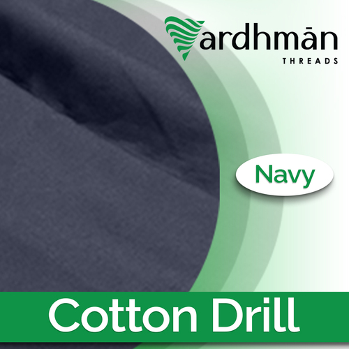 Navy Cotton Drill 150cm wide cut length 310gsm