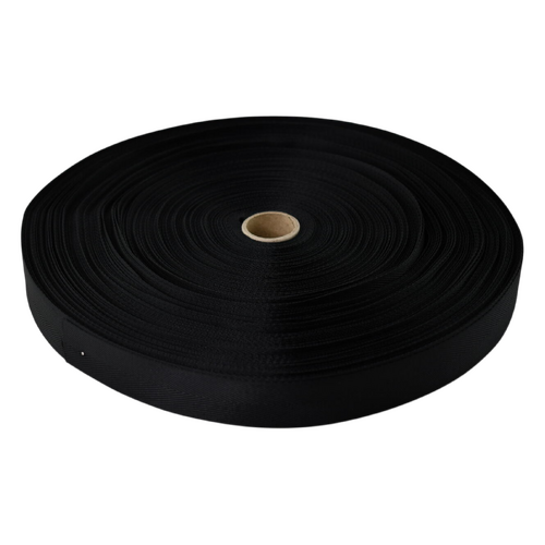 Polyester Herringbone Centrefold Binding 20mm x 100m [Colour: Black]