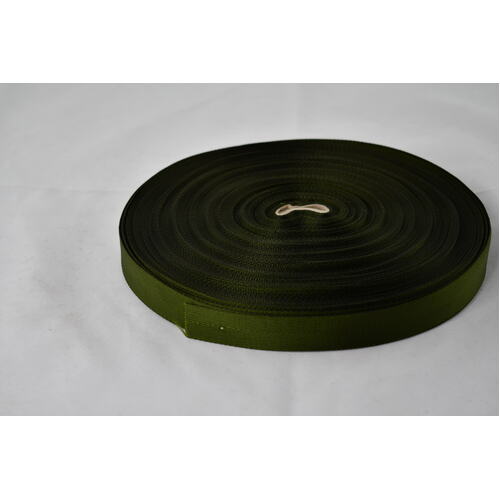 Polyester Herringbone Centrefold Binding 25mm x 100m [Colour: Olive] [ID CODE: W4049 ]