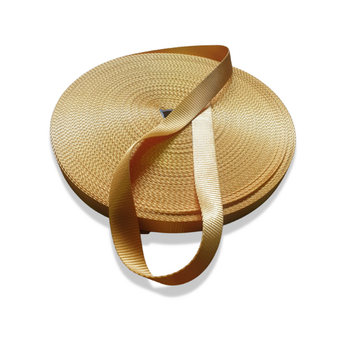 Polyester Light Duty Ribbed Webbing GOLD 20mm x 10mt