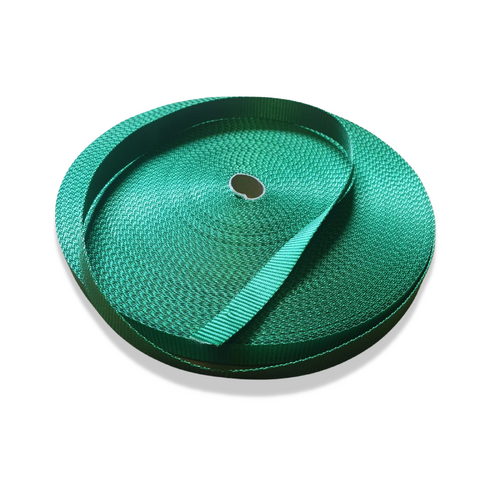 Polyester Light Duty Ribbed Webbing GREEN 20mm x 10mt