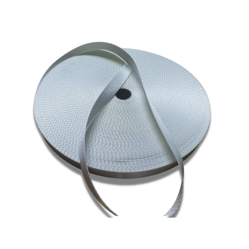 Polyester Light Duty Ribbed Webbing WHITE 20mm x 50mt