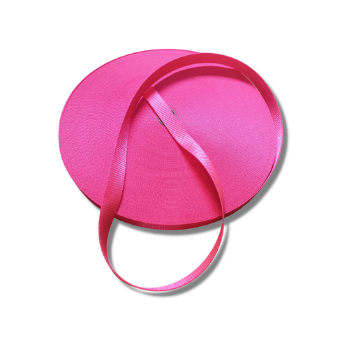 Polyester Light Duty Ribbed Webbing PINK 25mm x 50mt