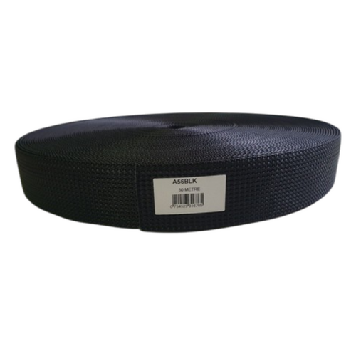 Ceremonial BLACK Webbing 50mm x 50mt