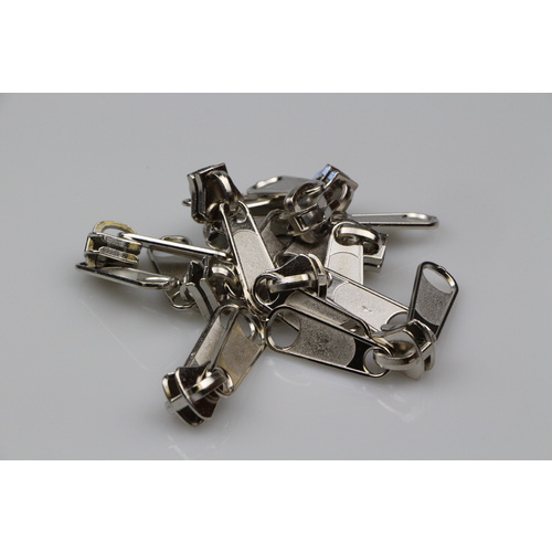 Zip Sliders No. 10 Moulded Double Pull 100 pcs [Finish: Nickel]